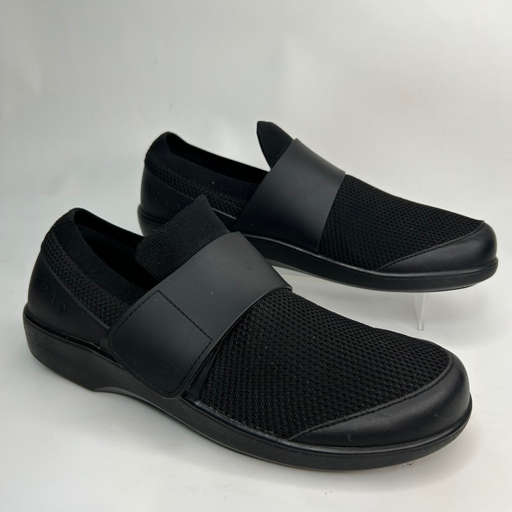 TRAQ by Alegria Qarma Womens Black Knit Slip On Walking Shoes OWL-5002 Size 41
